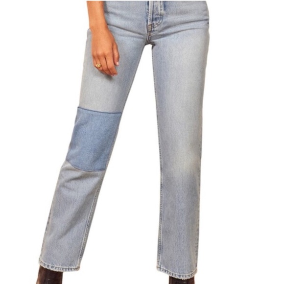 Patchwork Light Blue Jeans - Picture 2 of 7